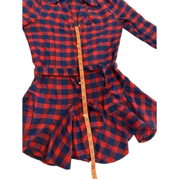 MPF Long Sleeve Plaid Mini Dress Formal Date Night Workwear All Seasons - Picture 15 of 16